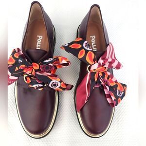 Pollini leather Oxford tie shoes
